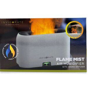 Ultrasonic Cool Mist Essential Oil Diffuser LED Flame Light Aromatherapy Lamp